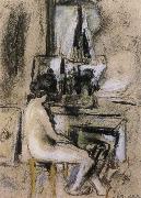 Edouard Vuillard Nude front of the fireplace oil painting reproduction